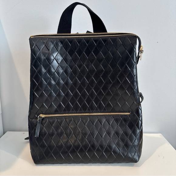 Clare V REMI Black Backpack. Diamond Shape Leather. Great Condition. Pre-Owned - Picture 1 of 10